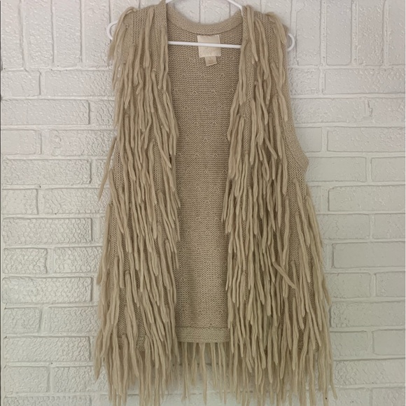 Anthropologie Jackets & Blazers - Anthropologie Fringe Vest (Cream)